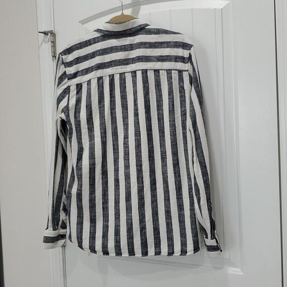 Mavi Mens 100% Cotton Long Sleeve Stripe Shirt, Size Medium - Picture 8 of 8